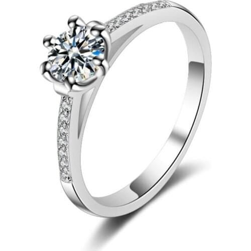 Zircon Stainless Steel Crown Quaint Kuziduocai New Fashion Jewelry Wedding Bride Party Rings For Women Girls Anillos Mujer R-877