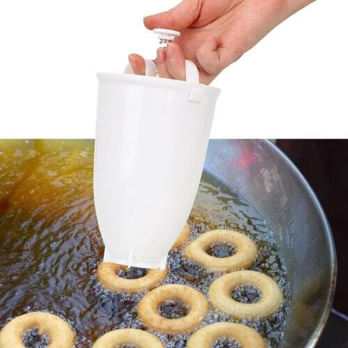 Waffle Dispenser Easy Fast Portable Plastic Lightweight Donut Maker Doughnut Machine Manual Deep Fry Donut Mould