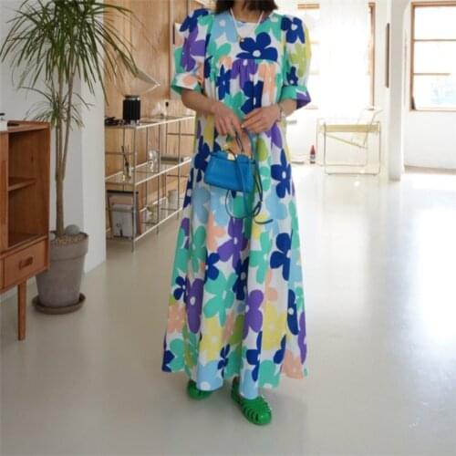 Korean Style Holiday Style Long Slim Dress