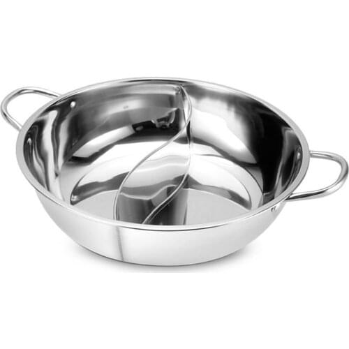 Hot Pot With Divider Stainless Steel Mandarin Duck Electric Pot Dual Sided Hot Pot Divided 2 Grid Soup Base Cooker