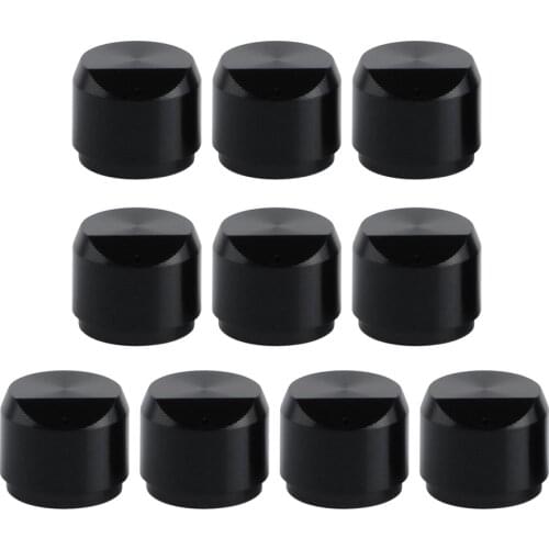 FLEOR 20PCS Black Aluminum Amplifier Knobs Effect Pedal Guitar Audio Knobs