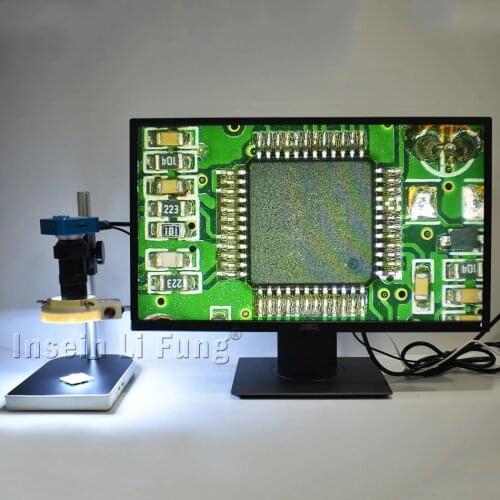 Full HD 20MP 1080P 60FPS HDMI USB Industry Digital Video Microscope Camera+8X-130X Zoom C-mount Lens+Bracket+LED Light Source