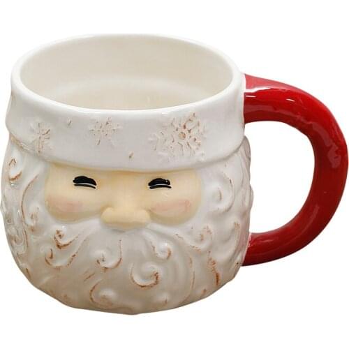 900ml Ceramic Mug Creative Coffee Cup Christmas 3D Santa Claus Ceramic Mugs Kids Gift cute tumbler cup