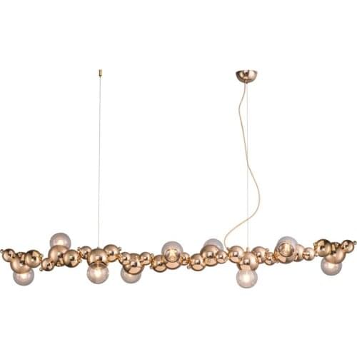 Creative Long Bar Chandelier Caterpillar Shaped Pendants Lamp Dining Room Kitchen Ceiling Hanging Lights Post Modern Lighting