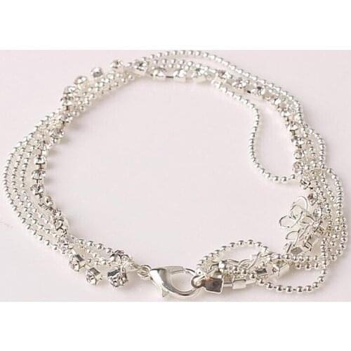 Ladies Crystal Beads Multilayer Chain Fashion Ankle Bracelet Charm Foot Jewelry boot jewelry chains cheville Leg Bracelet