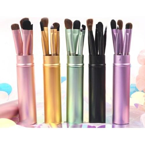 5 Pcs Makeup Brushes Set Professional Eyeshadow Detail Eye Makeup Brush Kits Face Nose Brushes Concealer Eyebrow Makeup Tools