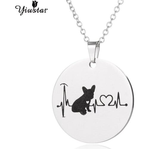 Yiustar New Bulldog Necklace Children Necklaces for Girls Boys Cute Cartoon Dog Jewelry Accessories Women Animal Necklace Party