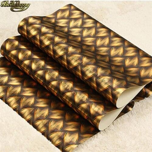 Beibehang Luxurious European Golden Gold Boulevard Background Wallpaper Bedroom 3D Gold Foil Wallpaper Mural papel de parede