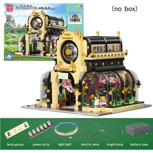 Mould King 2147PCS Street View Botanical Garden Park Building Block Bricks MOC Creativity Sunshine Flower Shop Children Toy Gift