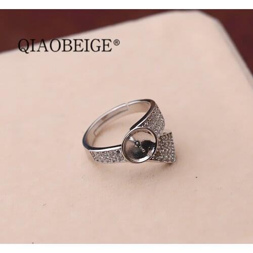 QIAOBEIGE Wholesale European Fashion Woman Girl Party Wedding Gift Silver Lucky 8 925 Sterling Silver Ring