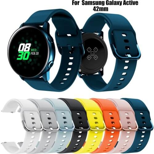 Silicone Original sport watch band For Galaxy watch active 3 2 smart watch strap For Samsung Galaxy watch Replacement strap 20MM