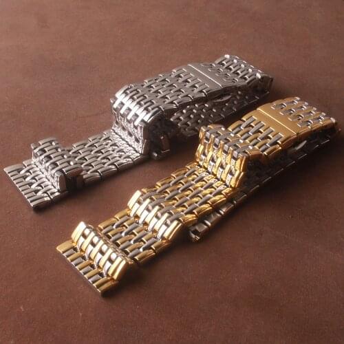 High Quality Stainless Steel Watchbands 13mm 18mm 20mm 22mm Thin Metal Watches Chain Replacement female strap for mens L4 Wrist