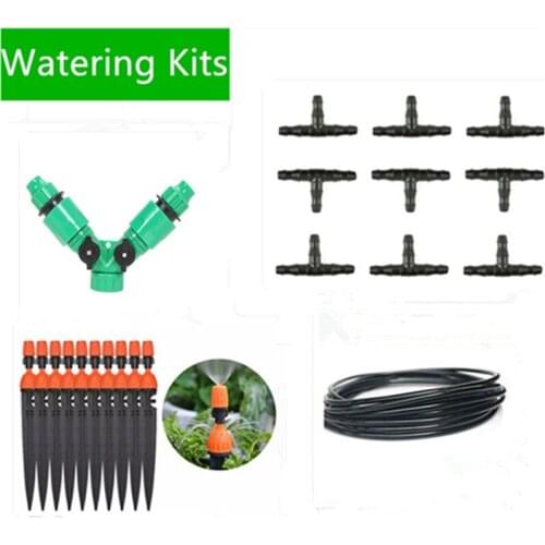 30m Micro Drip Irrigation Automatic Watering System Kit With Splitter Adjustable Dripper Smart Suits Garden Plant BT01
