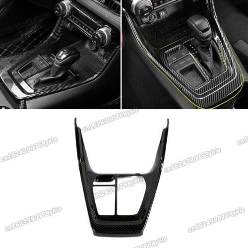 Lsrtw2017 for Toyota RAV4 Xa50 Car Gear Panel Trims Accessories shit knob Carbon Fiber 2019 2020 2021 central control decoration
