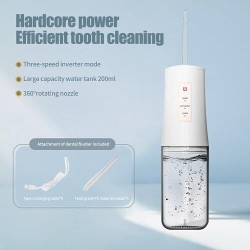 USB Rechargeable Water Flosser Cordless Portable Portable Dental Water Jet 300ML Tank Waterproof Teeth Cleaner