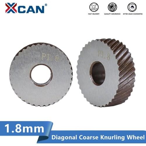 XCAN Metal Lathe Wheel Knurling Tools Diameter 26mm Anti Slip Diagonal Coarse Knurling Wheel 2pc 1.8mm