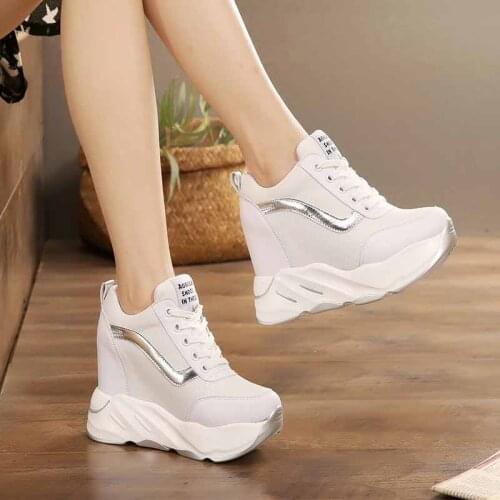 11 CM Womens Fashion Casual Shoes Womens Shoes Increases Womens Shoes Network Air Wedge Airplane Shoes Black Platform