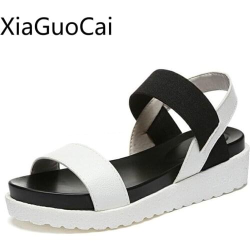 High Quality Brand Summer Women Sandals Peep Toe Platform Solid Female Sandals for Girl Summer Beach Shoes Drop Shipping W10 35