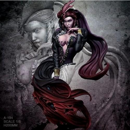 1/8 Resin bust model kits figure beauty colorless and self-assembled A-194