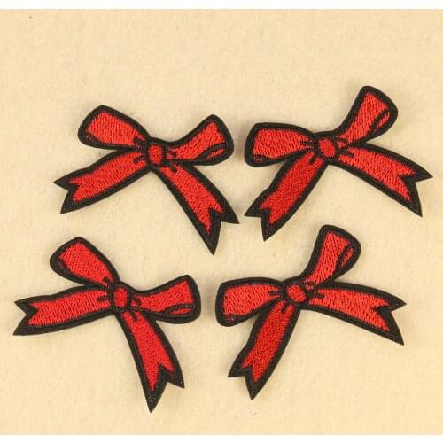 10PCS Bowknot Patches Iron on Patches Applique Cute Patch Fabric Clothes Badge DIY Apparel Accessories Kids Clothes Stickers