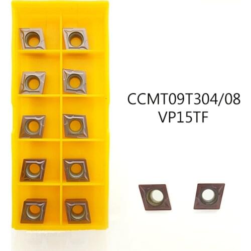 10pcs Carbide inserts cutter CCMT09T304/CCMT09T308 VP15TF stainless steel Internal Boring Turning CNC Cutting Tools