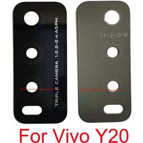 10 Pieces For Vivo Y20 Rear Camera Back Glass Lens Cover For Vivo Y20 Main Back Camera Lens Glass With Sticker Spare Parts