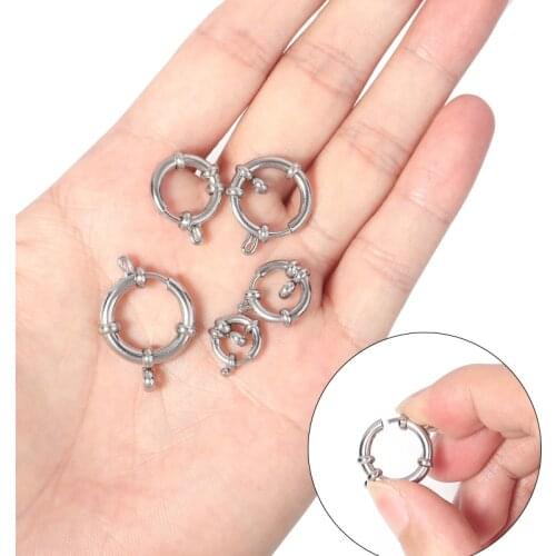 316 Stainless Steel Sailor Clasps End Clasps For Jewelry Making Fit Charm Bracelets Round Clavicle Necklace Clasps Wholesale