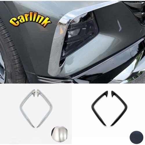 For Hyundai Tucson NX4 Accessories LHD/RHD 2021 2022 ABS Chrome Car Front fog lamp eyebrowDecorative Frame Cover Trim