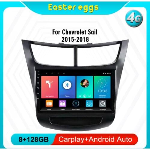 Eastereggs Car Radio For Chevrolet Sail 2015-2019 9 Inch 2 Din Car Radio Android 8.1 WIFI GPS Navigation FM Bluetooth Autoaudio
