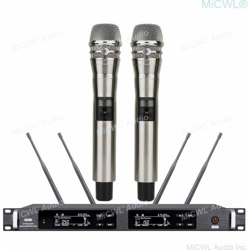 MiCWL ULXD True Diversity Digital Wireless Karaoke DJ Microphone Sing Vocal Concert System 500m Large Range 300 Channel