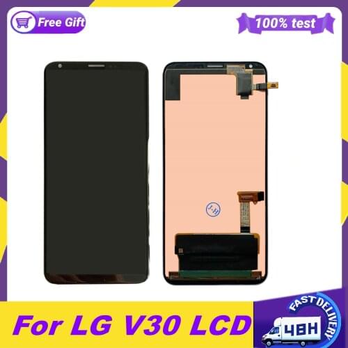AMOLED Display For LG V30 H930 H930DS H333 LCD Display Touch Screen With Frame For LG V30 H931 H932 VS996 Screen Replacement