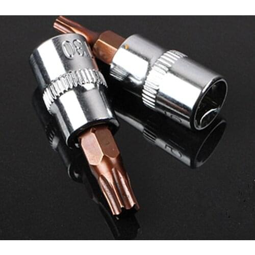 ZtDpLsd 1/4'' 6.3mm Electric Screw Bits Ratchet Socket Head Sleeve Non-slip Mini Short Dismountable Screwdriver