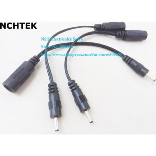 NCHTEK DC 5.5x2.1mm Female to 3.0x1.1mm Male Power Plug Connector Cable 10cm/Free Shipping/10PCS