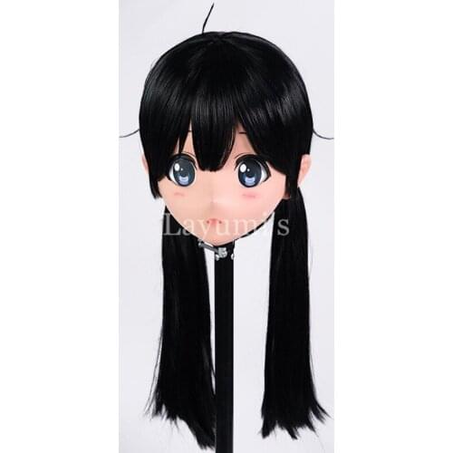 LiLi Mask 113) Girl Half Head Halloween Realistic Silica Mask Cosplay Japanese Comic Anime Kigurumi Mask BJD Crossdresser Doll