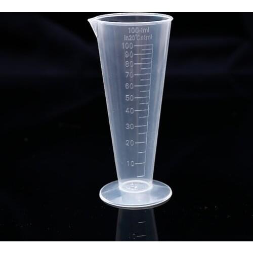 10pcs/pack 100ml Plastic Conical measuring cup Graduated conical measuring cylinder for chemistry lab or Kitchen tools