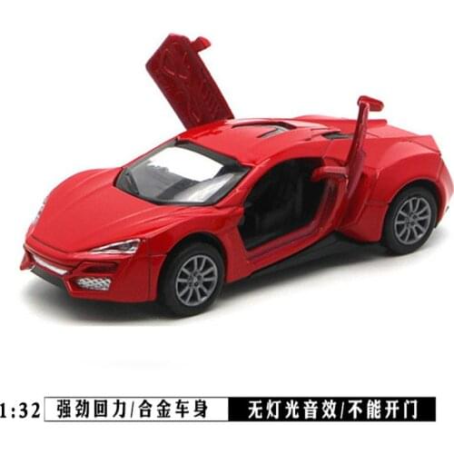 1:32 for Lycan Sports Car Alloy Model,simulation Metal Casting Sound and Light Pull Back Model