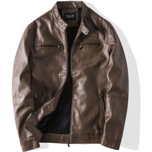 New Brand Motorcycle Jacket Men Slim Fit Black Biker Leather Jackets Coats British Style PU Leather Jacket Men Autumn Clothing