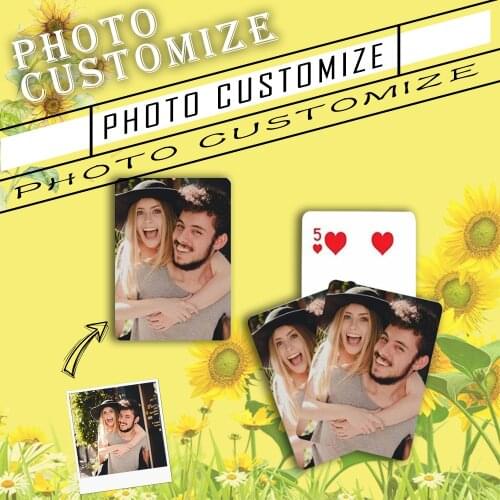 Custom Face Playing Cards Poker Table Board Game Collection Leisure Entertainment Toy Fun Family Pet Magic Personalized Gift