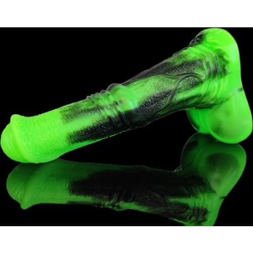 Huge Dildo Silicone Green Black Butt Plug Men Anal Plug Horse Dildos Dragon Sex Toys For Women Animal Fake Penis Art SexShop