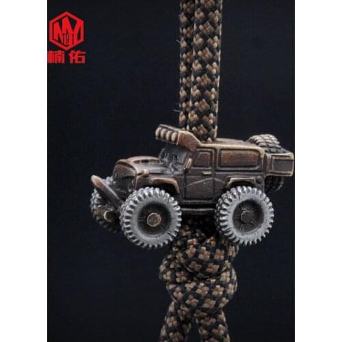 1PC Original Jeep Wrangler Off-road Vehicle Bronze Silver EDC Paracord Beads Umbrella Rope Cord Lanyard Pendants Knife Beads