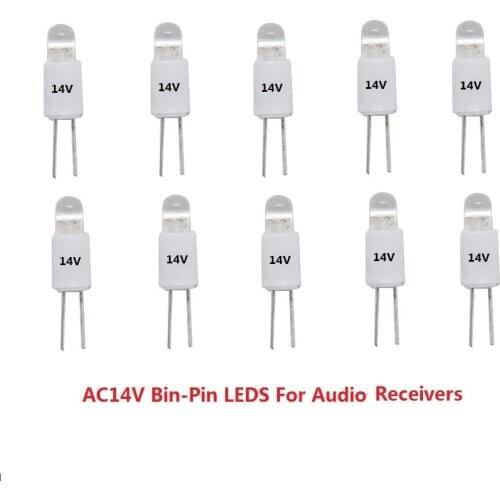 Audio Equipment lighting AC6-14V Bi-Pin Style LED lampsx50 Replacement of 6-14V40mA Fits Marantz,Sansu and any Vintage Receivers