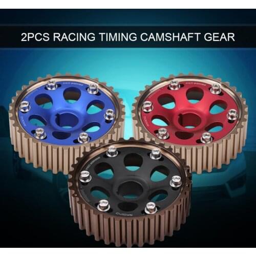 Pair Camshaft Gear for Honda Aluminum Racing Camshaft Gear Set for Honda Integra Civic for B16A/B16B/B18C Engine Black/Blue/Red