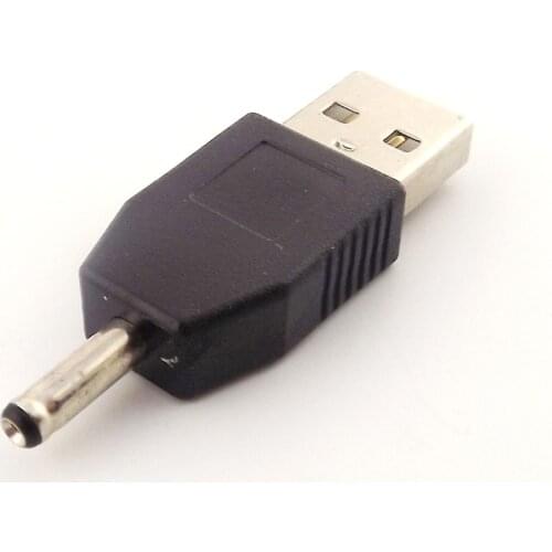 1pcs USB 2.0 A Male To 3.5mm x 1.35mm Male Plug 5V DC Power Supply Adapter Connector