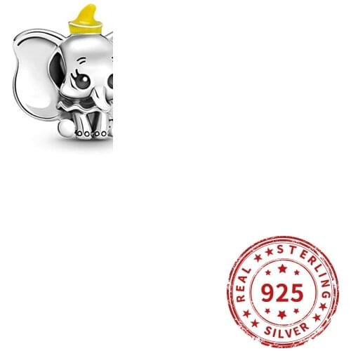 Real 925 Sterling Silver Beads Dumbo Charm for Women Fit Original Pandora Bracelets Bangles Women Diy Jewelry 2021