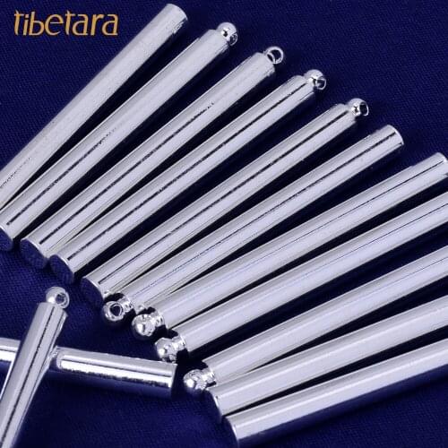 Ready to stamp, Jewelry Supply, Craft Supplies, About 44*4*1.2mm Brass tube Pendant, Findings Brass Bars,20 each/lot