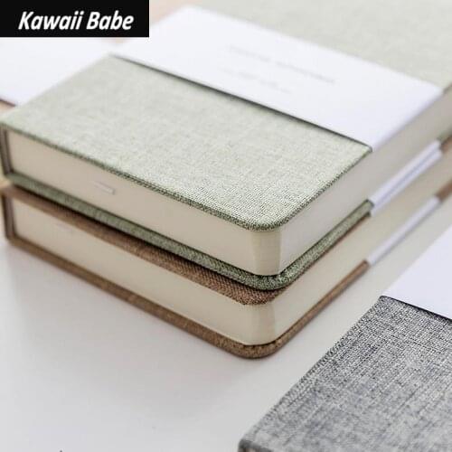 Blank Grid Notepad Notebooks Journals Paper Linen Cloth Cover 256 Pages Bullet 80 GSM Planner Office School Supplies Stationery