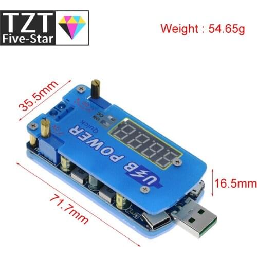 DP2F DC DC adjustable usb laboratory power supply DC 0.5-30V 15W voltage regulator QC2.0 QC3.0 AFC FCP Quick charge trigger