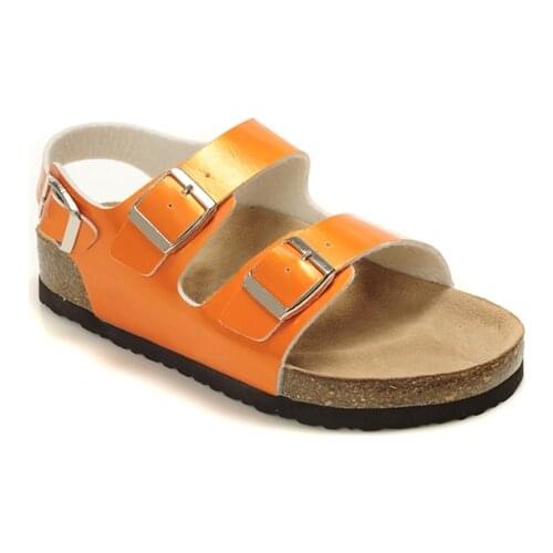 German brand Milano cork rubber sole casual outdoor sandals summer beach buckle belt heel sandals with box
