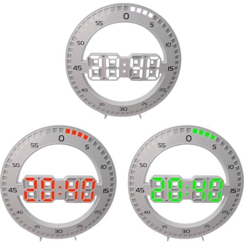 LED Digital Wall Clock Luminous Wall Clock Digital Electronic Clock Home Decoration Ornament Wall Decor