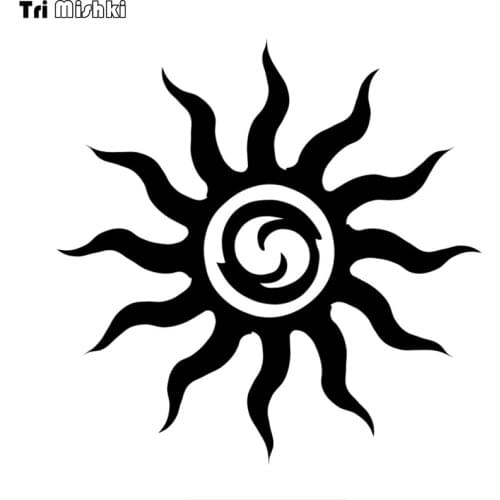 Tri mishki HZX1374 sun sketches car sticker Vinyl Decals Waterproof sticker on Car Body Rear Window